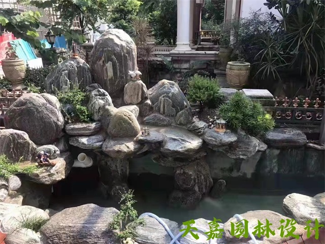 济宁小型庭院假山鱼池